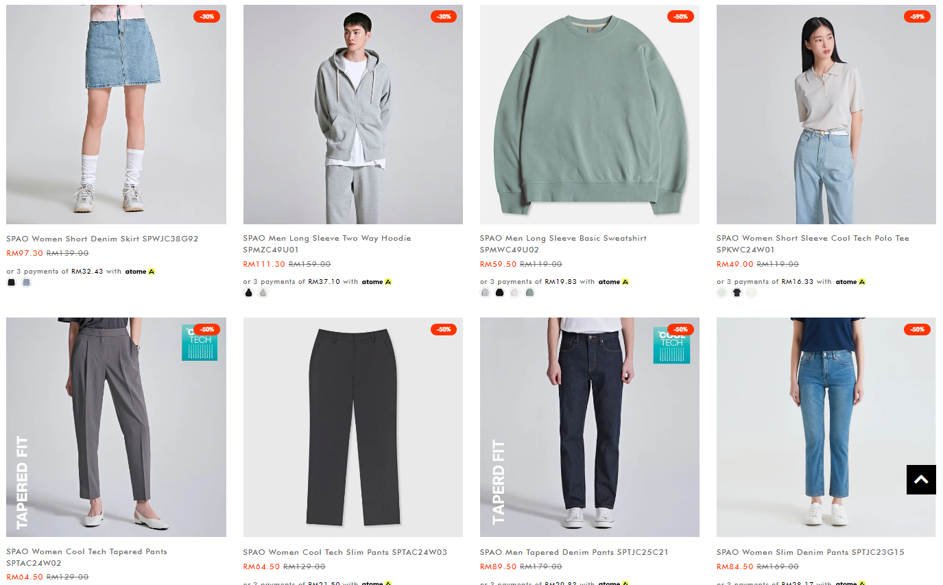 Spao collection with flash deals