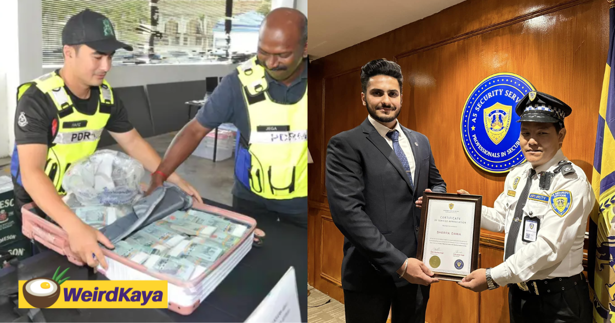 Security guard who hands over suitcase with rm500k cash receives award for his honesty | weirdkaya