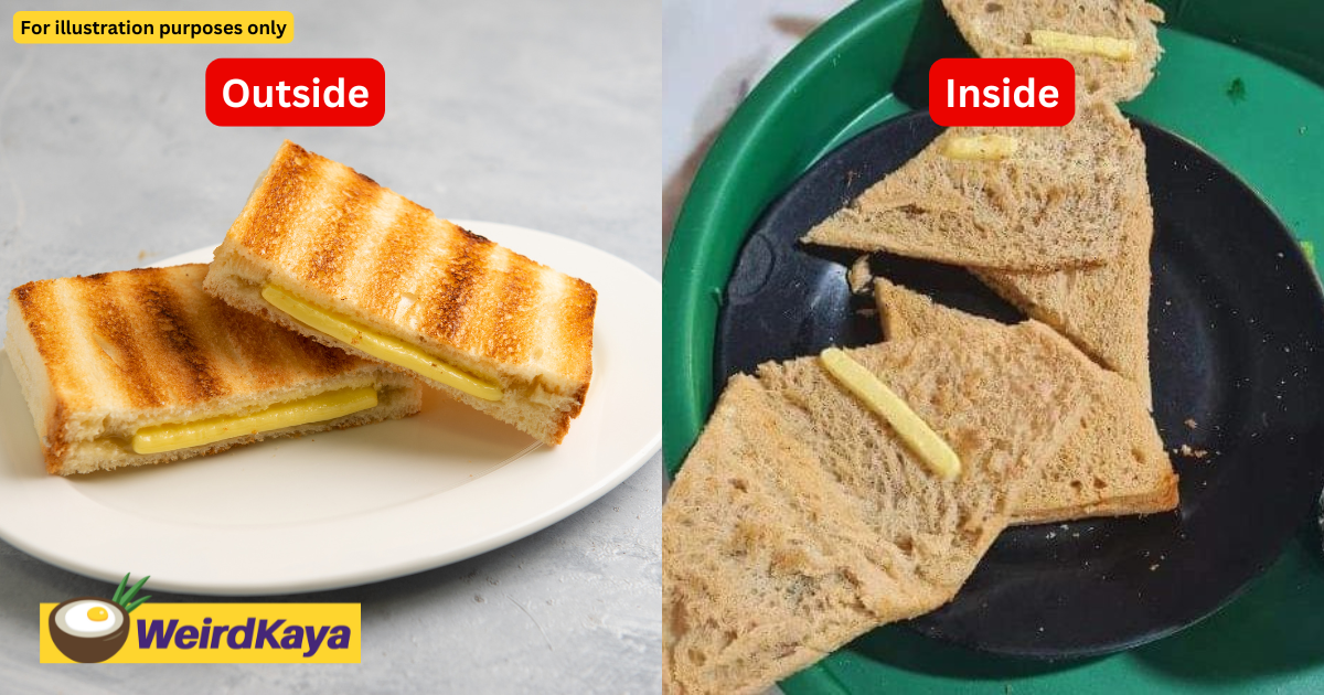 Sg kopitiam slammed for serving super thin butter slices with toasted bread | weirdkaya