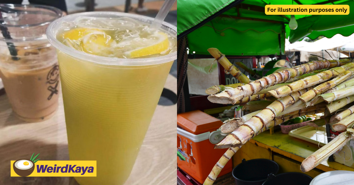 Sg man complains about rm18 sugarcane juice sold at hawker stall | weirdkaya