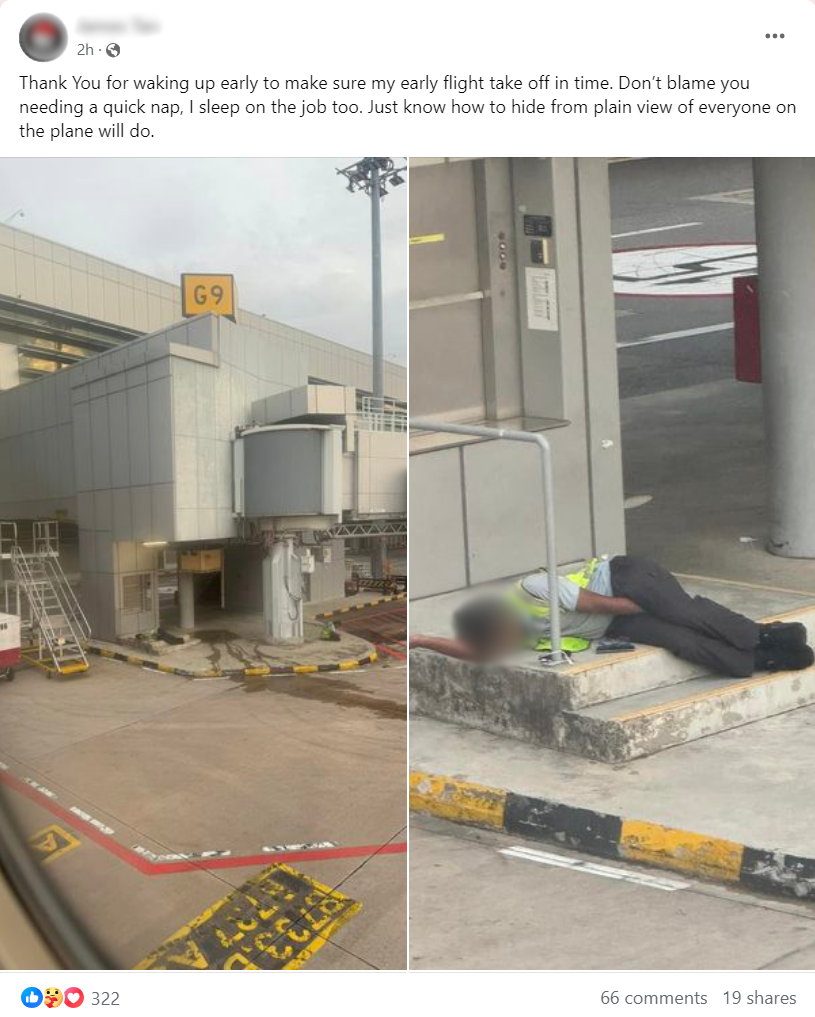 Sg man shames airport worker in fb post