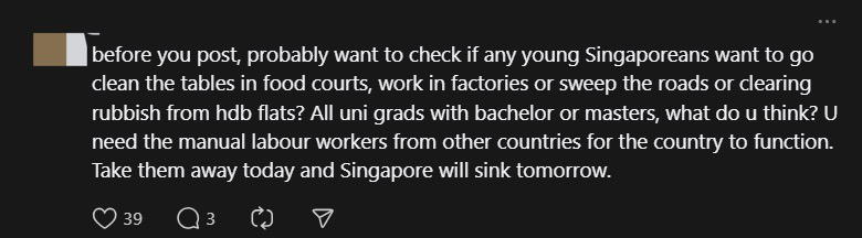 SG Woman Slams M'sians Who Complain About S'poreans Using RON95 For 'Stealing' Jobs From Locals comment 3