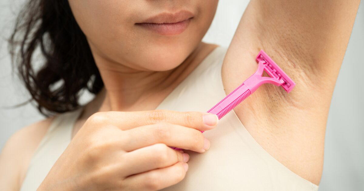 shaving armpits