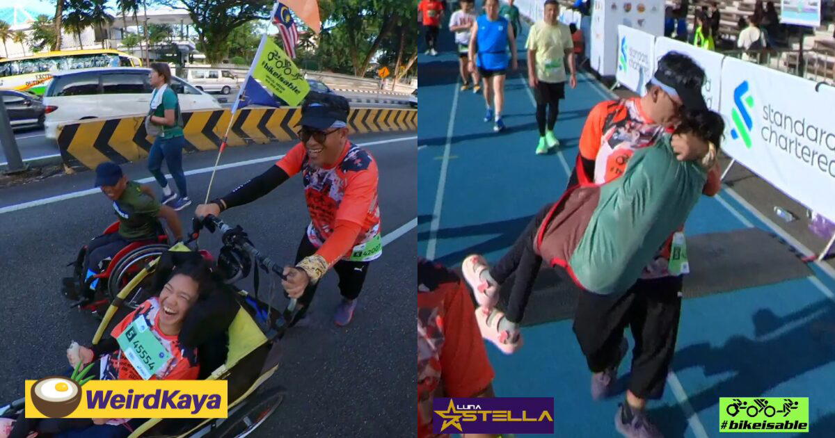 “She’s My Strength” — Dad Runs With Daughter Who Has Cerebral Palsy In Wheelchair At KLSCM 2025, Carries Her To Finish Line | WeirdKaya