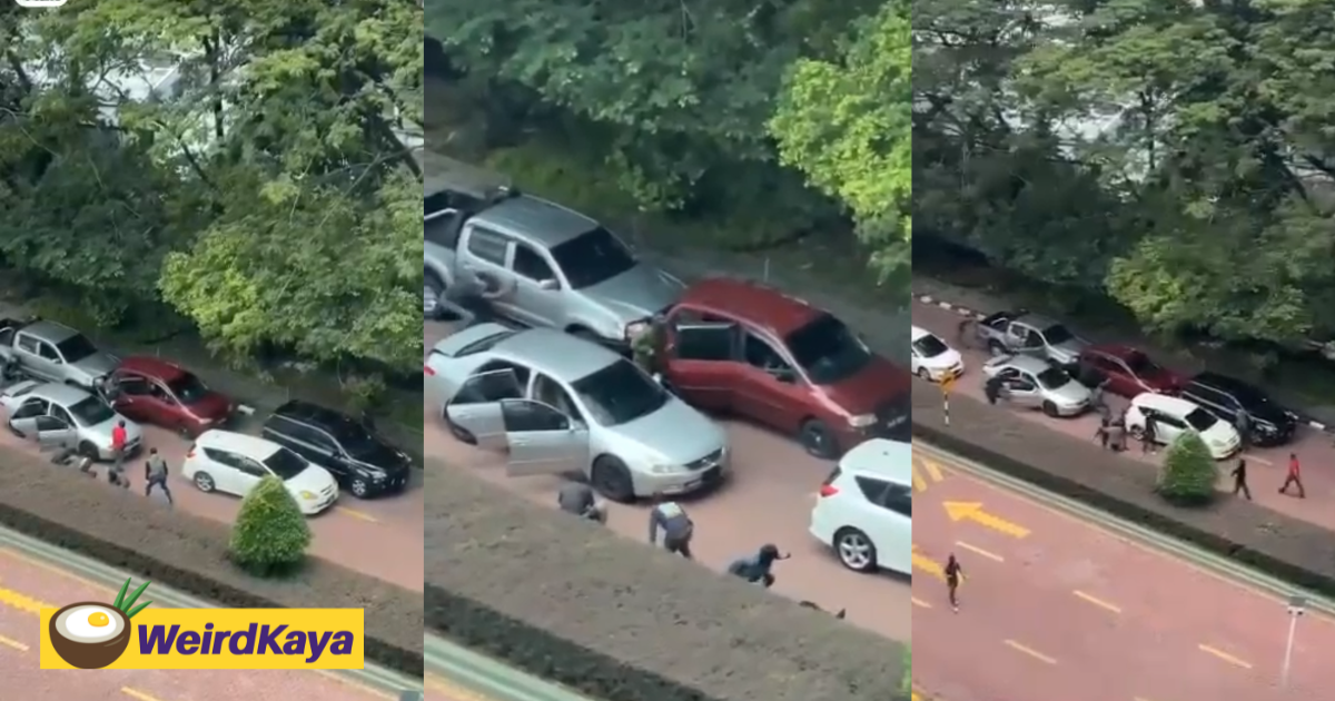 Shocking video shows gunshots ring out in subang jaya | weirdkaya