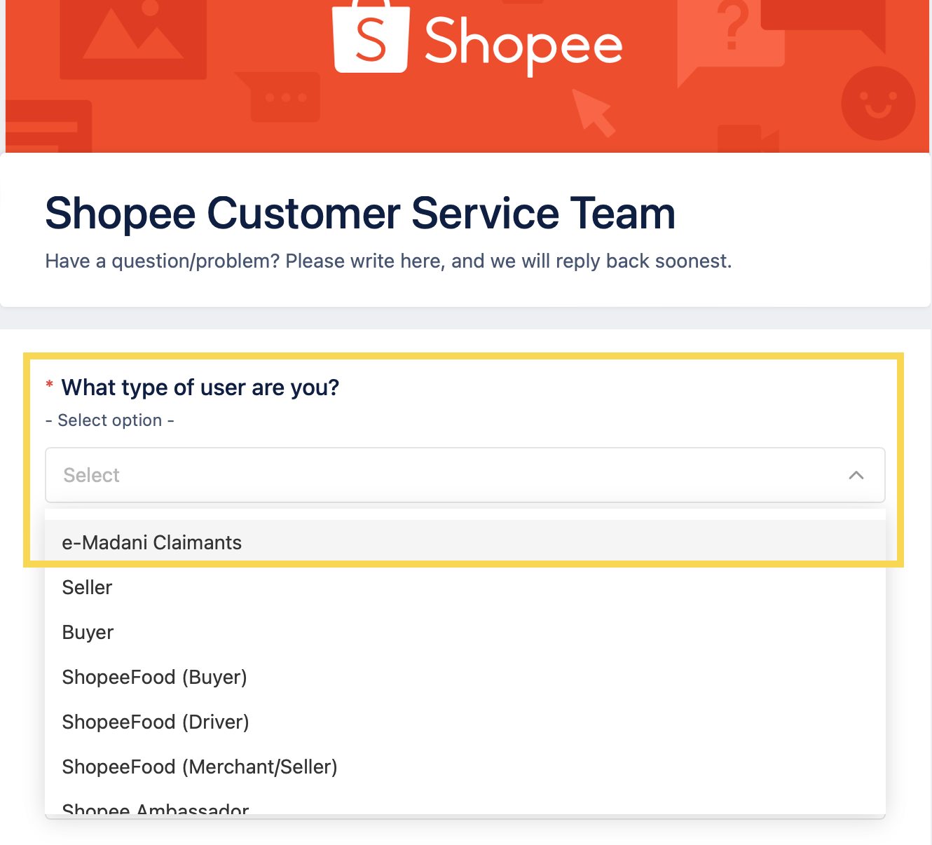 Shopee customer service_ appeal for emadani