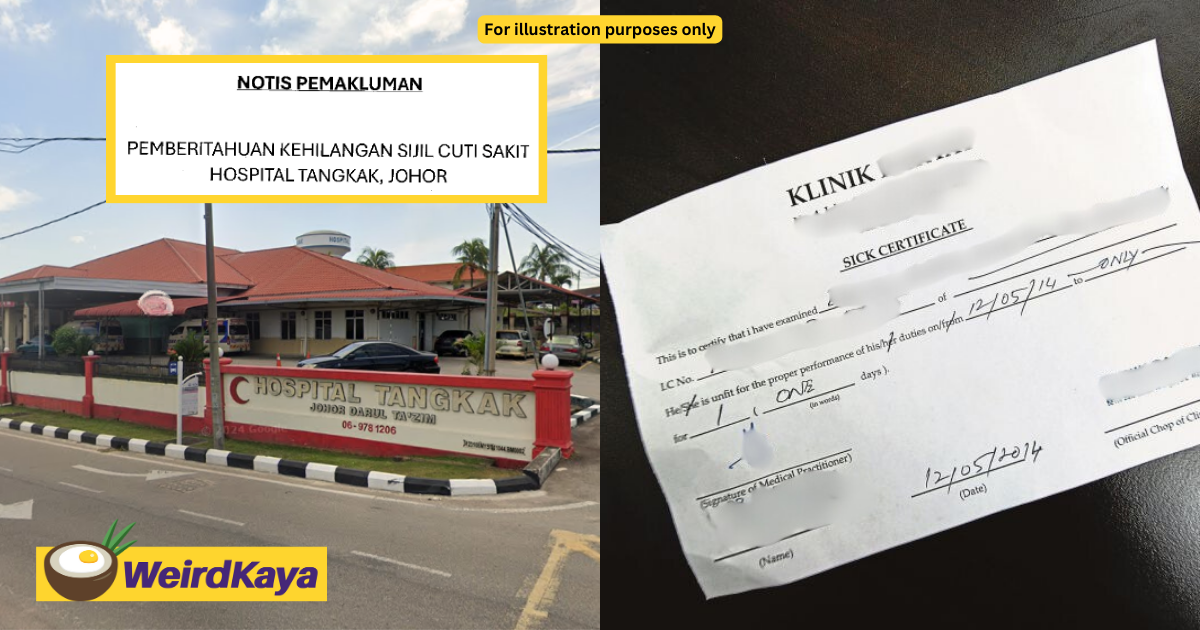 Sick leave certificate goes missing at hospital tangkak in johor | weirdkaya