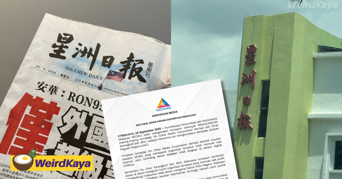 Sin Chew Daily, Sinar Harian Each Slapped With RM100k Fine For Wrong Jalur Gemilang & Misinformation