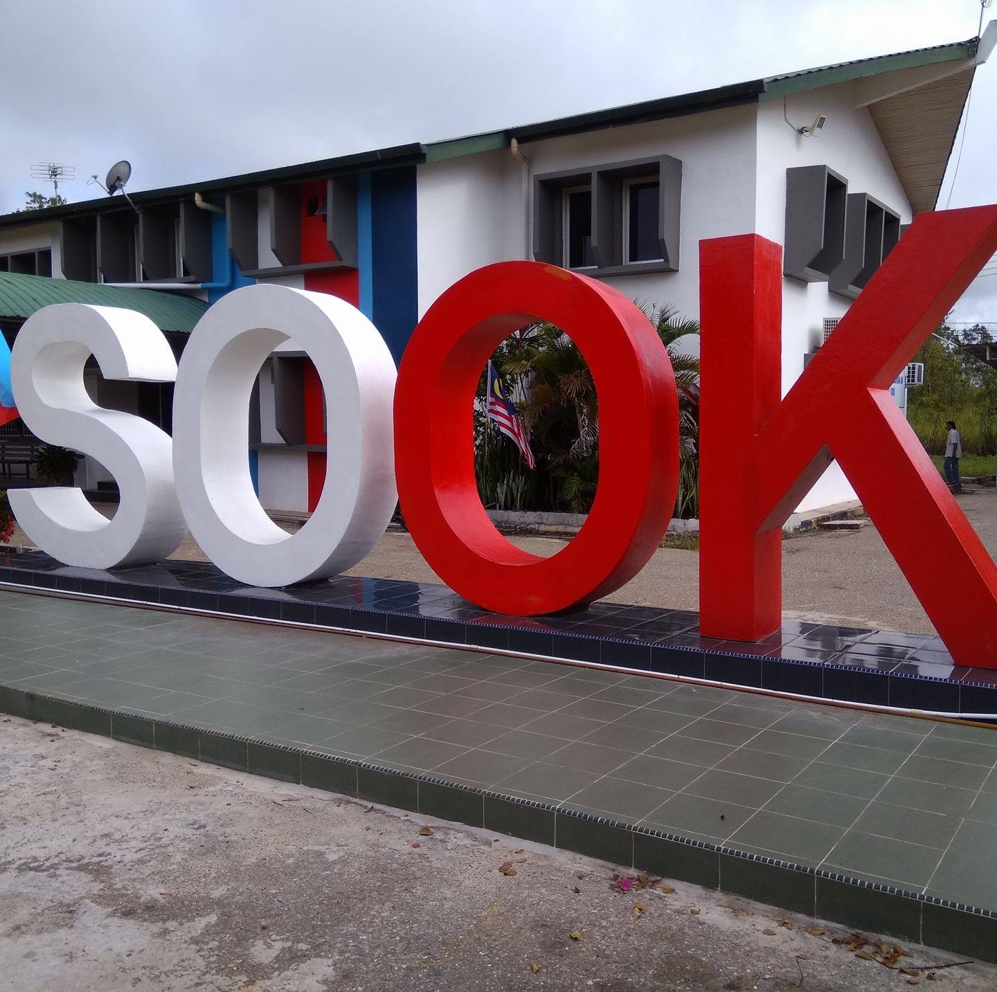 Signboard at sook, keningau in sabah