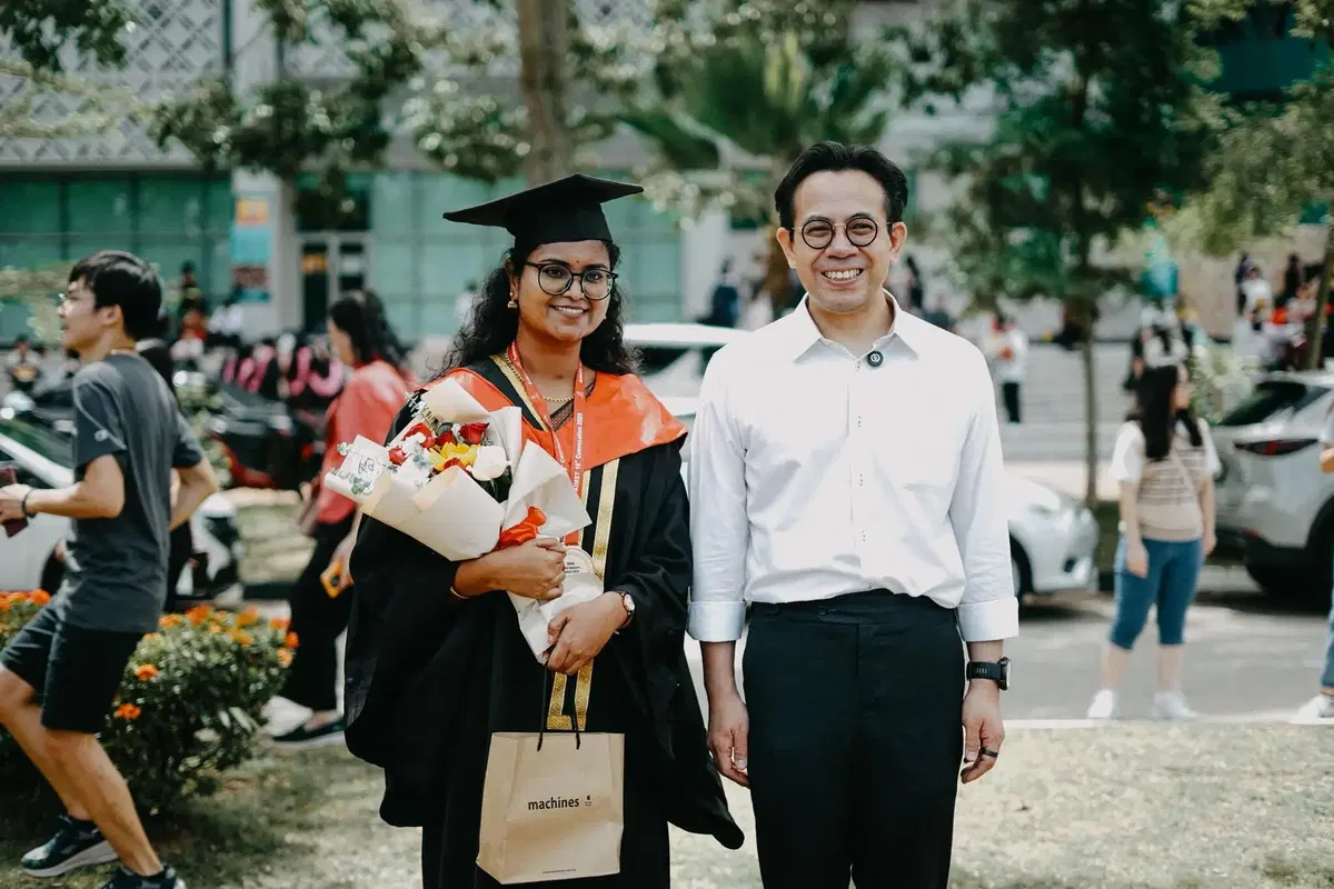 Steven Sim at Saundarya's graduation