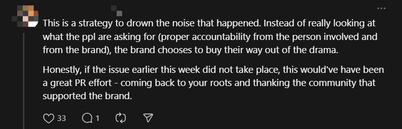 Company Behind Ferrari Drama Giving Out Free Food, Drinks, & Merch At SS15 Today To "Thank Community's Support" comment 2