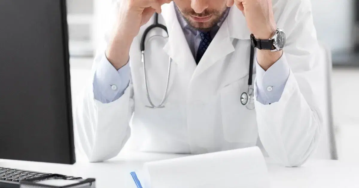 stressed doctor