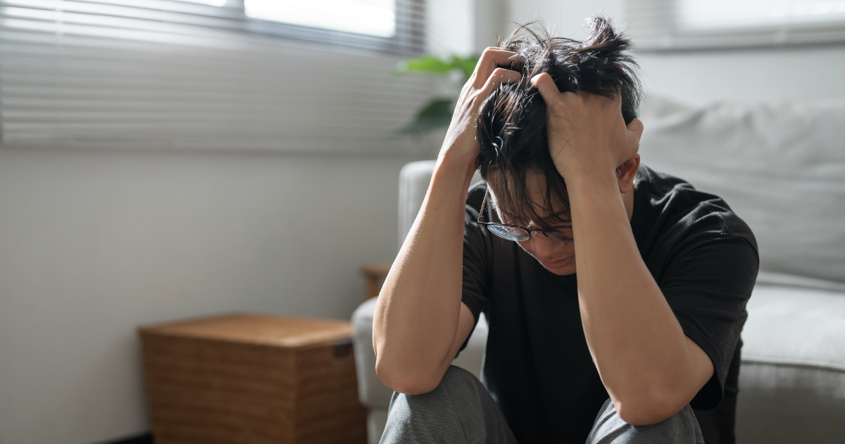 stressed man