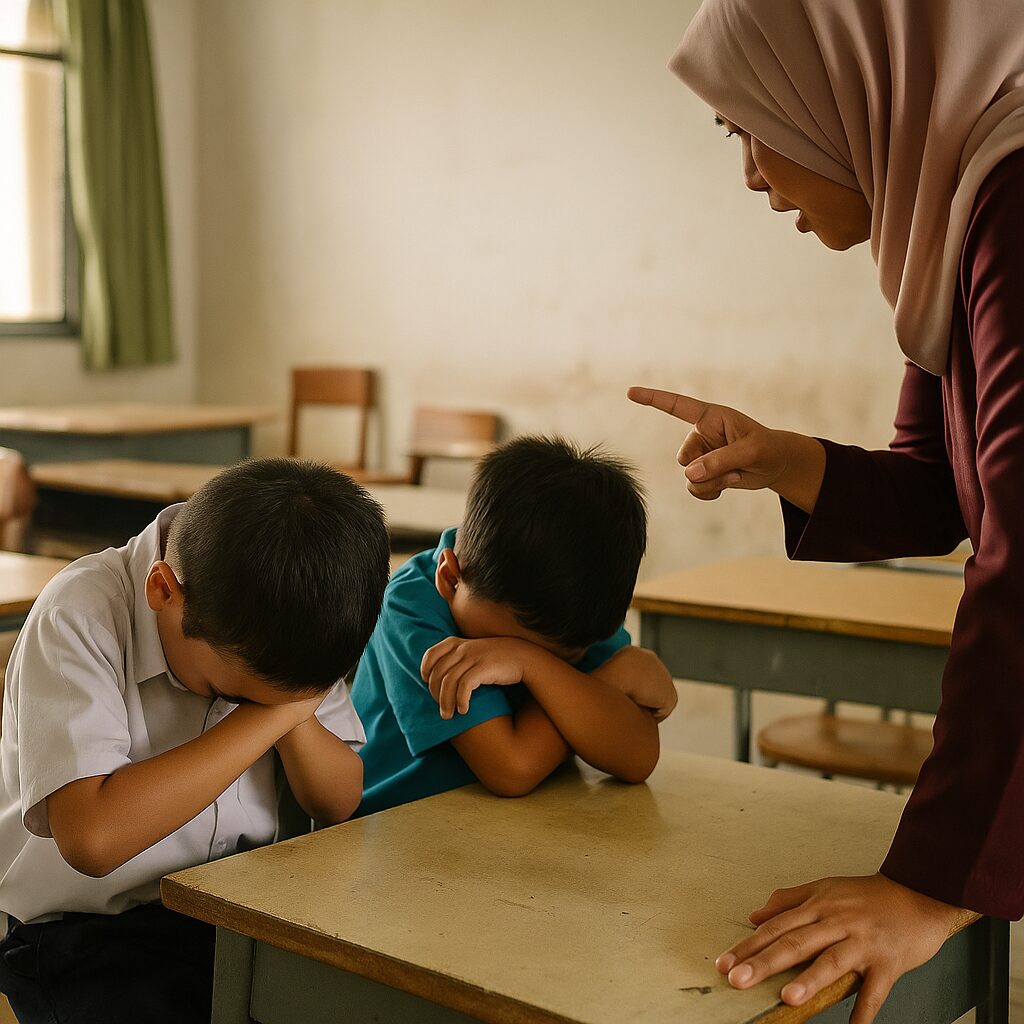 Student crying