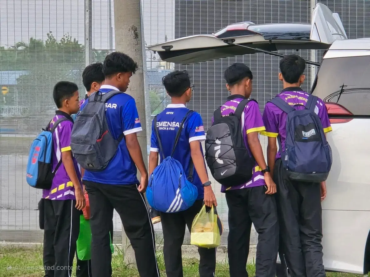 student going to match