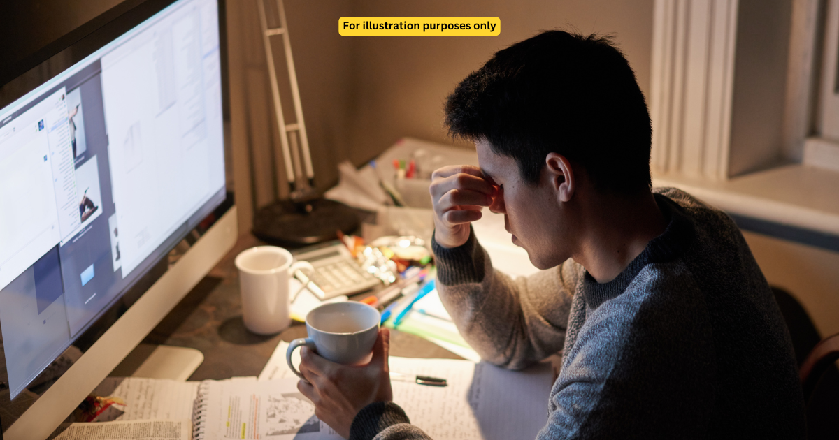 student stressed studying