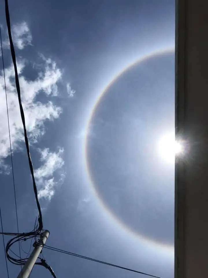 Sun halo round rainbow