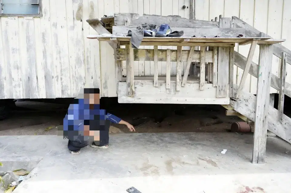 Suspect showing the spot