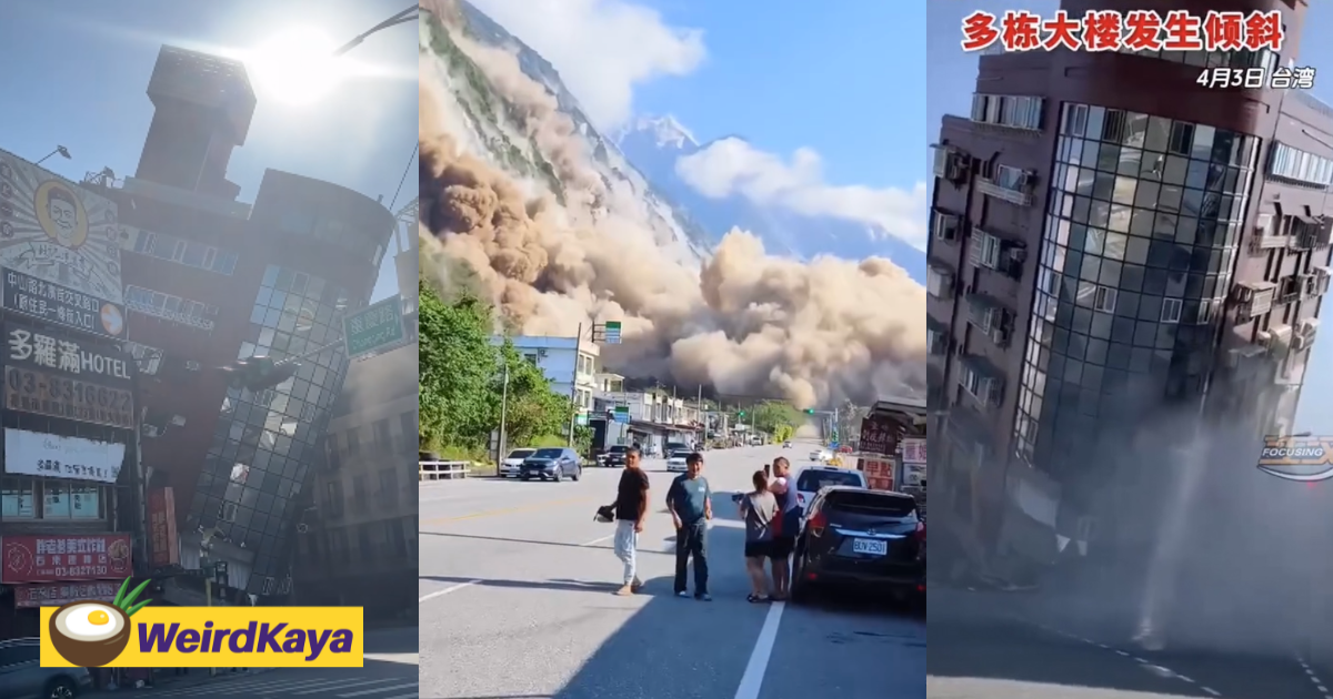 Taiwan hit by 7. 5 magnitude earthquake, causes buildings to collapse & triggers tsunami warning | weirdkaya