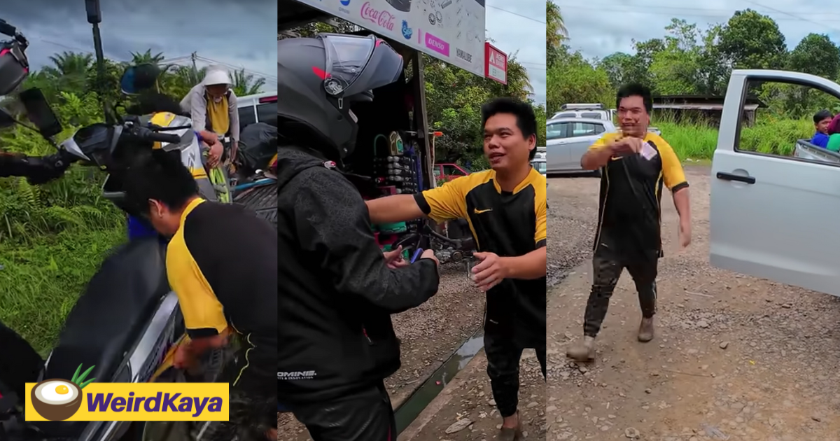 Taiwanese vlogger moved to tears by sabah villagers who came to her aid over flat tyre & refused payment | weirdkaya