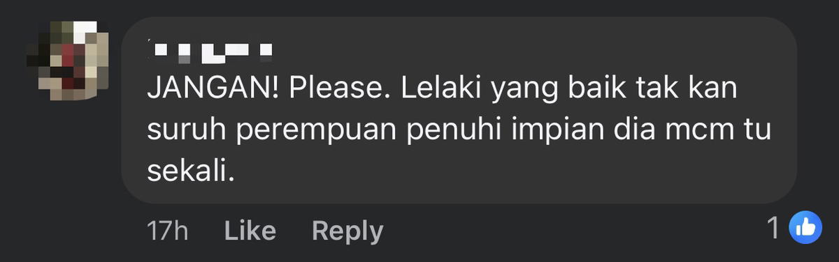 Fiancé Of M'sian Working As Nurse In SG Asks Her To Apply For Loan On His Behalf So He Could Own RM400K Car comment 3