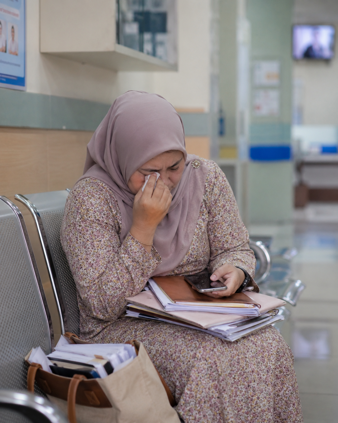 teacher crying