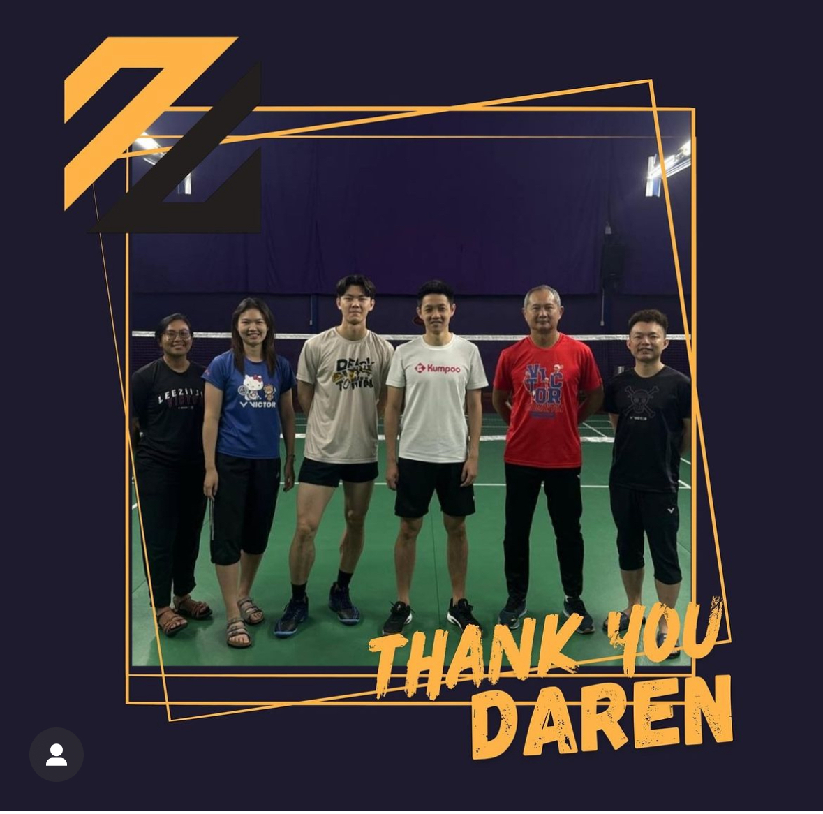 Team lzj says thank you to coach daren