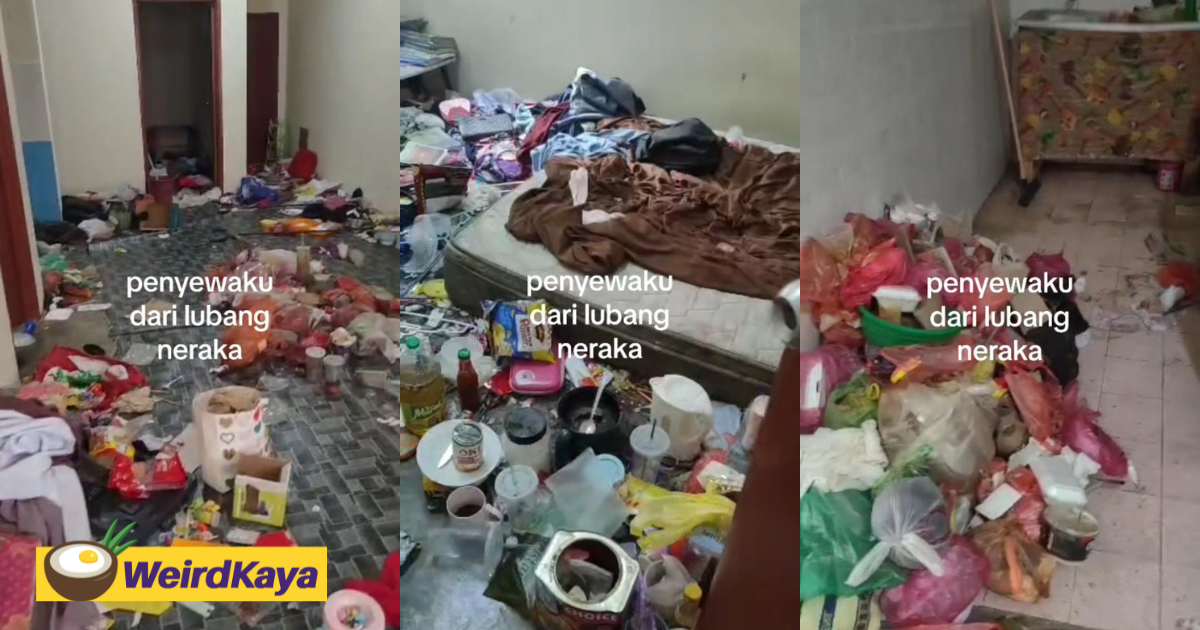 'tenant from hell' — m'sian man shocked to see home flooded with rubbish & half-eaten food | weirdkaya