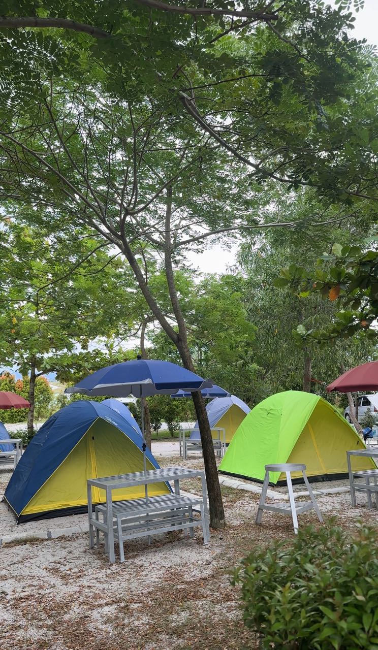 Tents at escape ipoh base camp