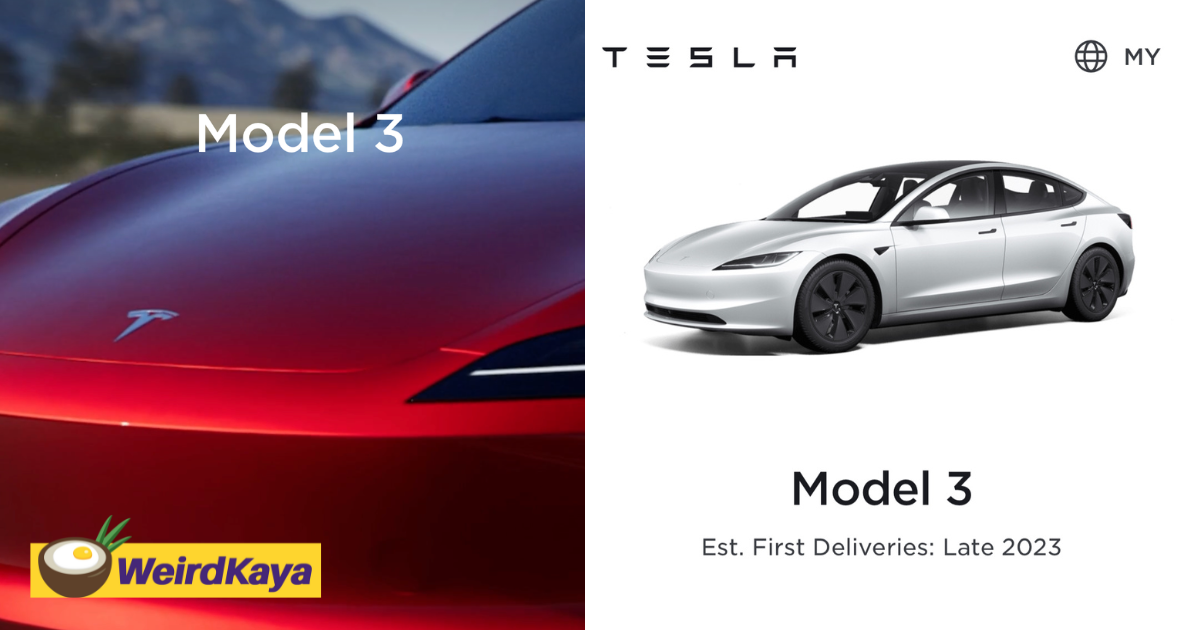 Tesla malaysia unveils refreshed model 3, codenamed 'highland,' starting at rm189k | weirdkaya