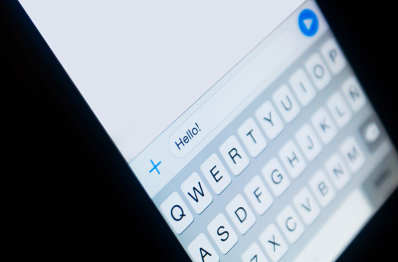 text message on phone