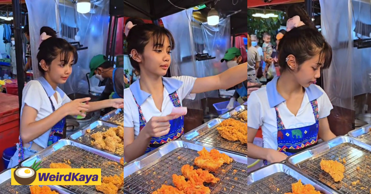 Thai fried chicken vendor goes viral for looking eerily similar to blackpink's lisa | weirdkaya