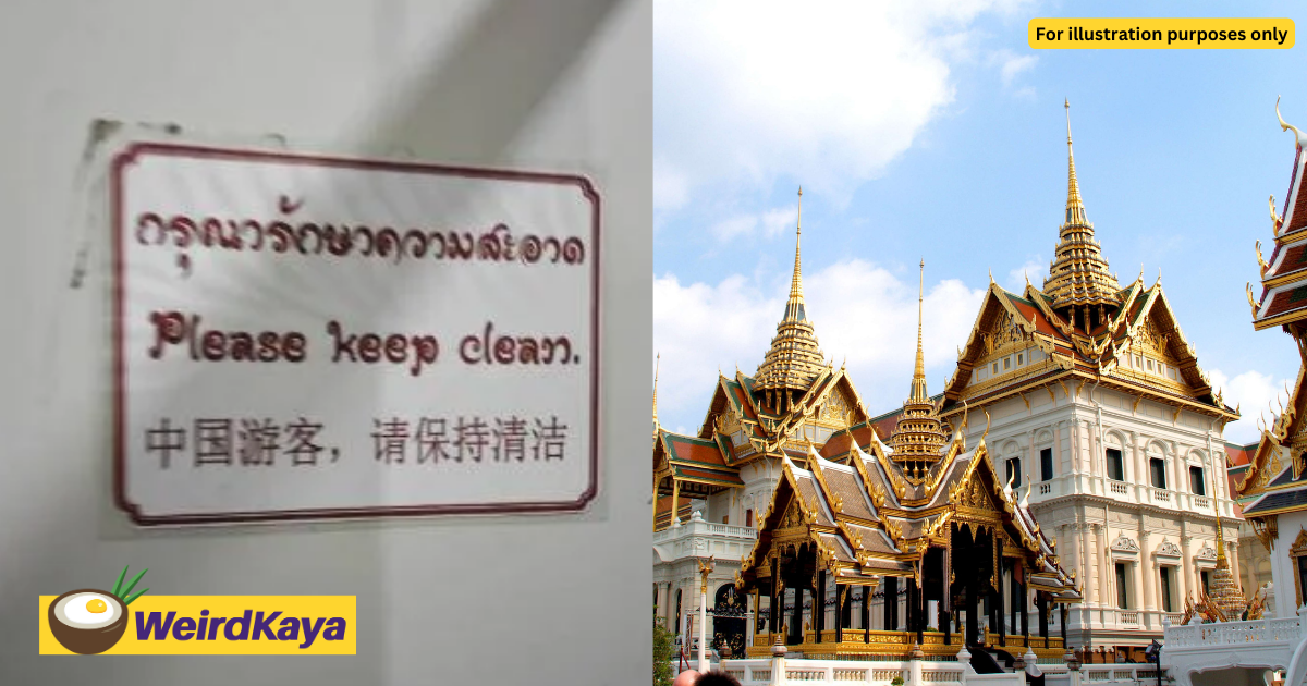 Thai temple puts up 'please keep clean' sign directed at china tourists, sparks online backlash | weirdkaya