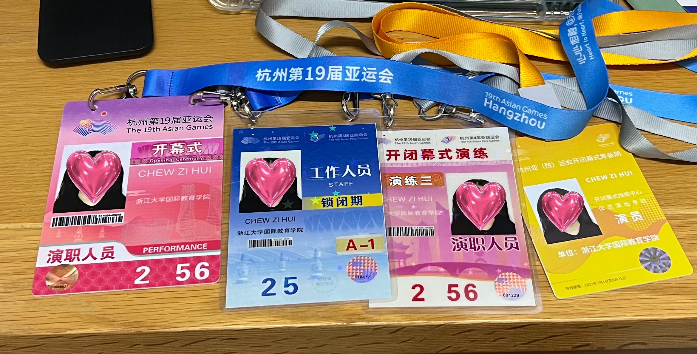 The access tag for the hangzhou asian games
