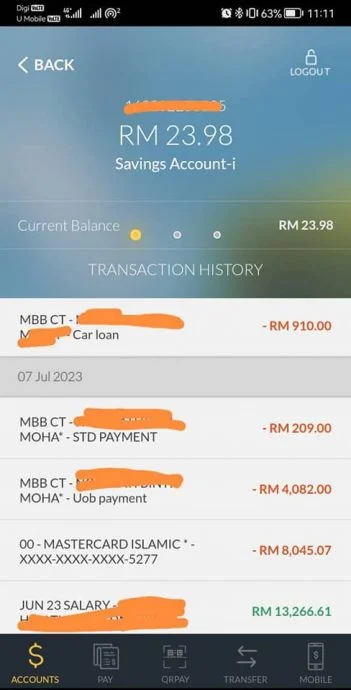 M’sian who earns rm13k monthly shares how he’s left with rm23 in savings after paying his bills 