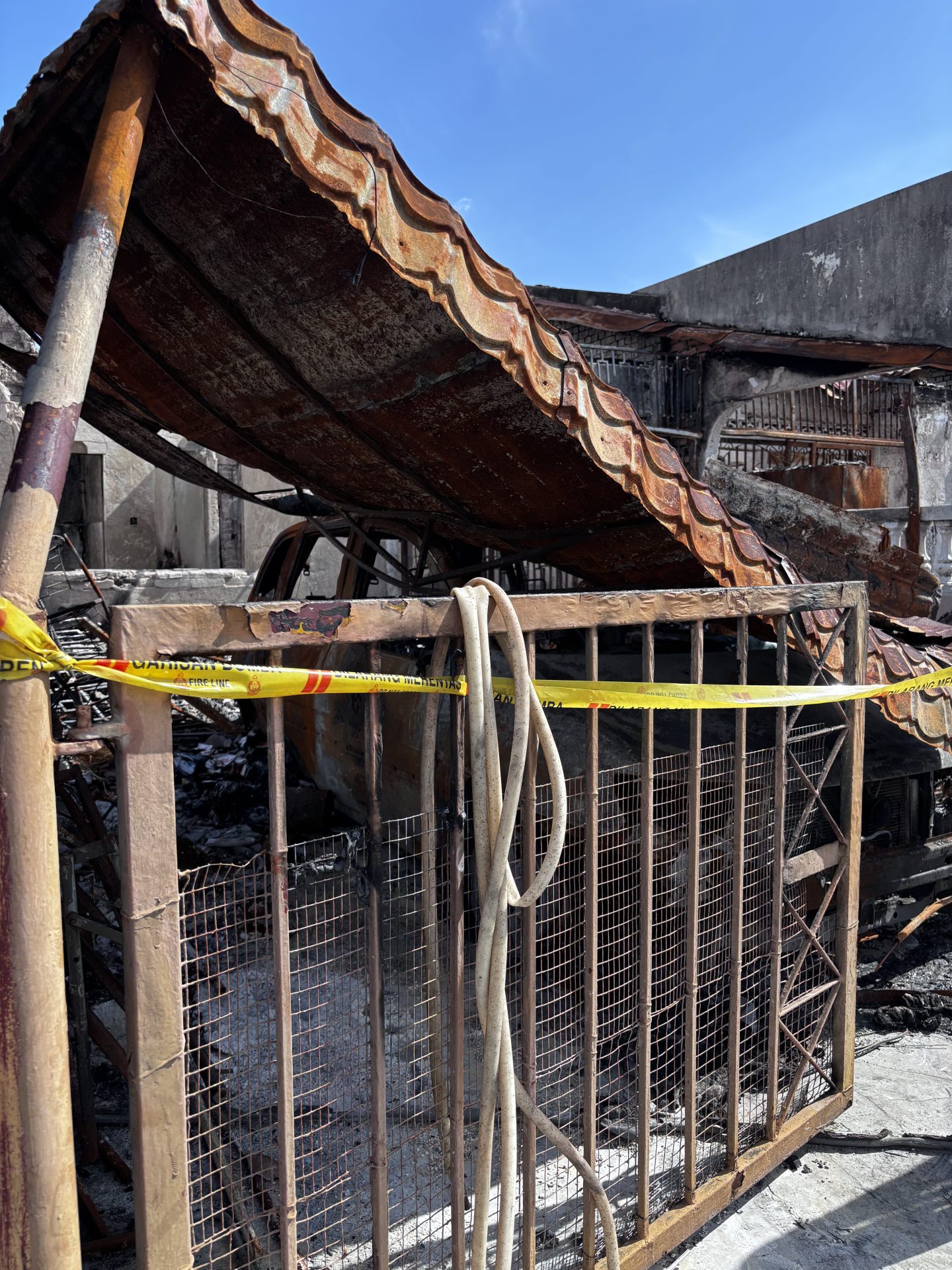 the house burned down