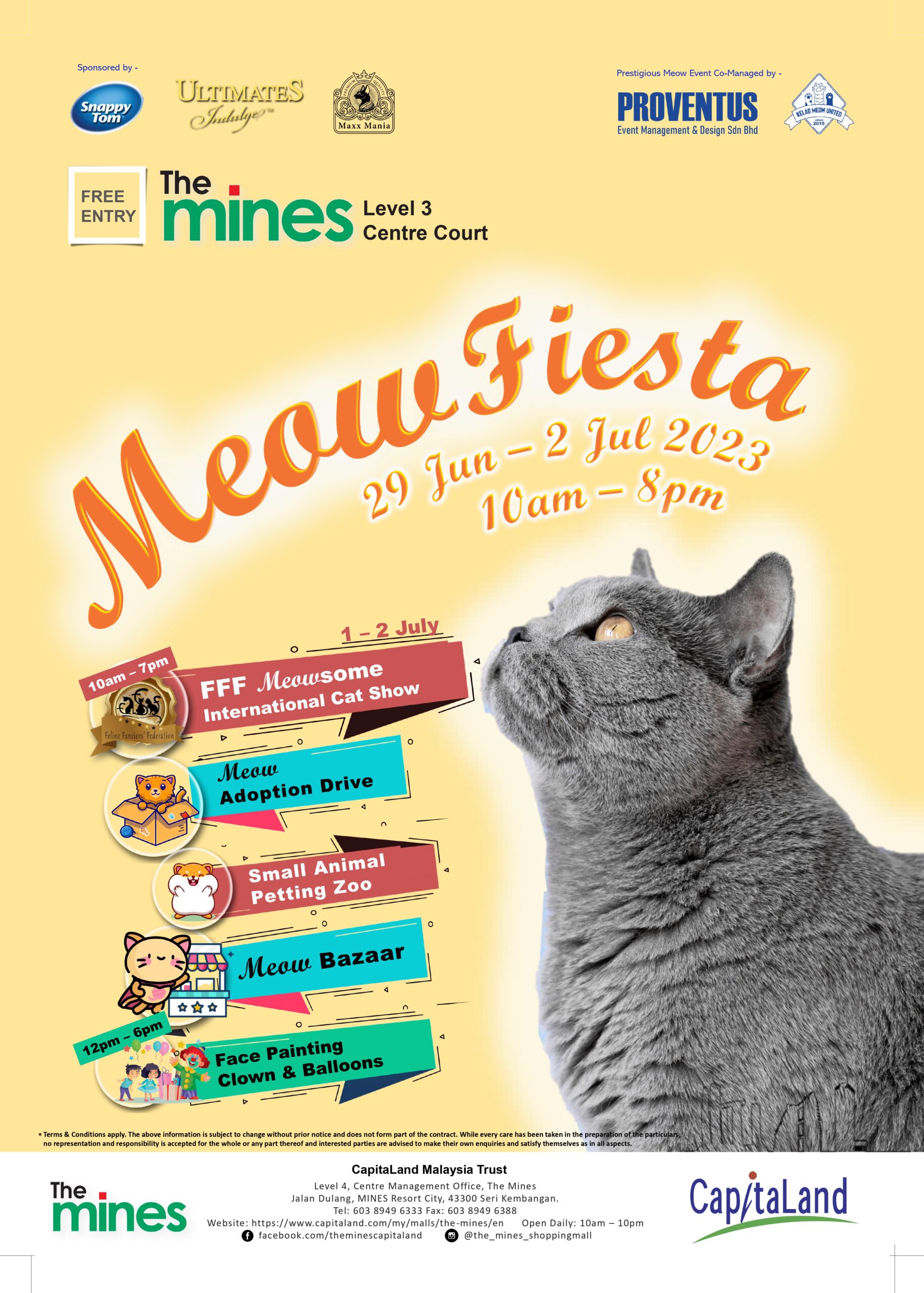 Capitaland invites cat enthusiasts to join the meow fiesta 2023 at the mines & 3 damansara | weirdkaya