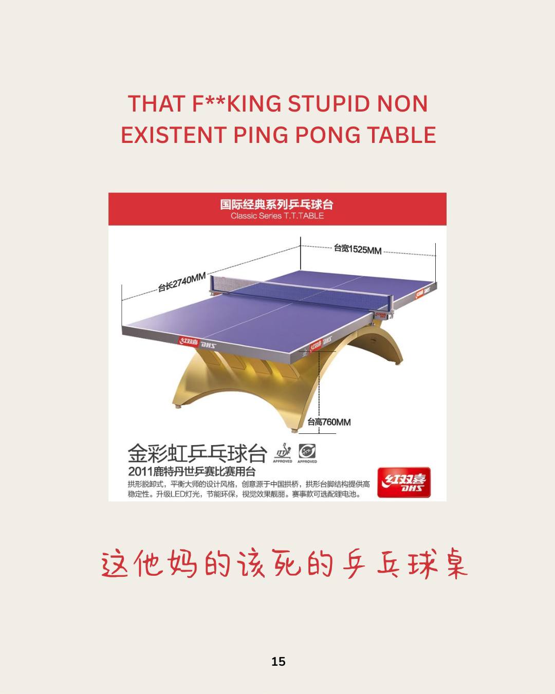 The Ping Pong Table