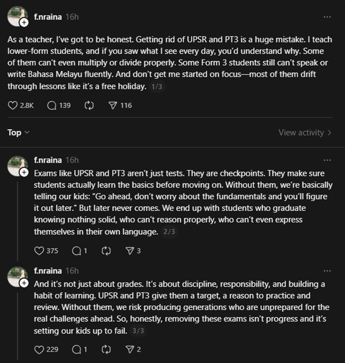 “They Can’t Even Multiply” - M'sian Teacher Says Scrapping UPSR & PT3 Was A Huge Mistake