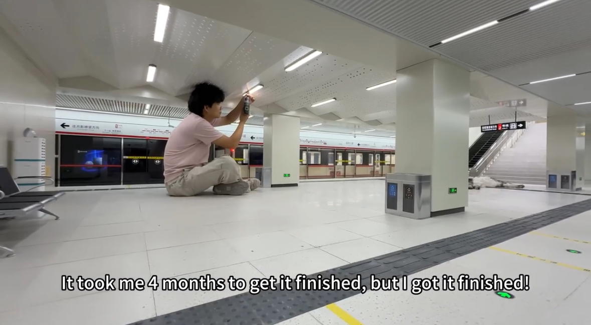 This YouTuber Spends 4 Months Building Mini Subway Station For His Maine Coon Cats