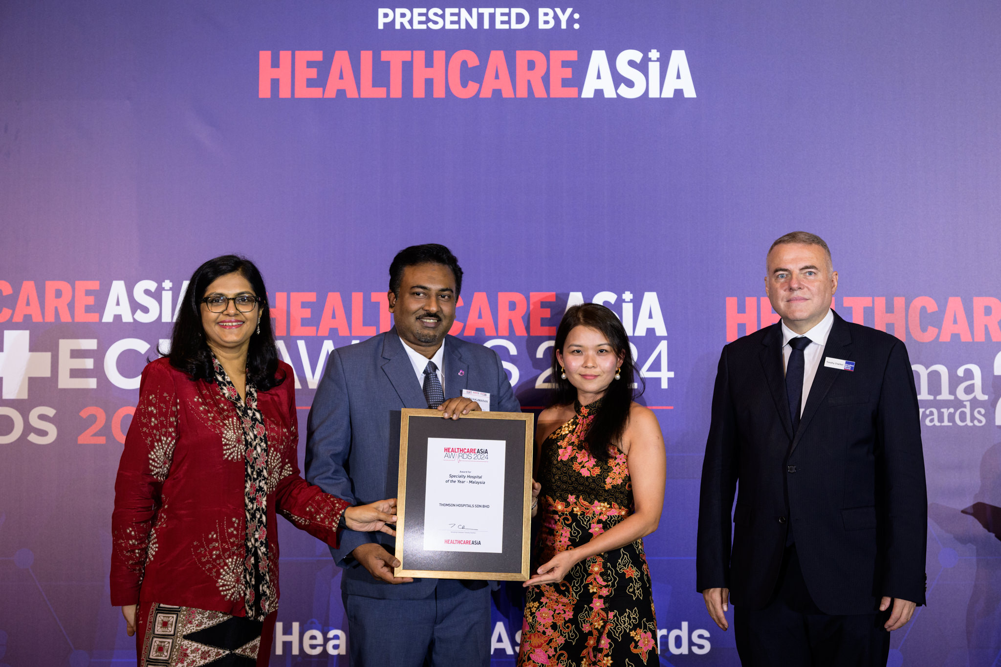 Thomson hospital receives the specialty hospital of the year award at the healthcare asia awards 2024