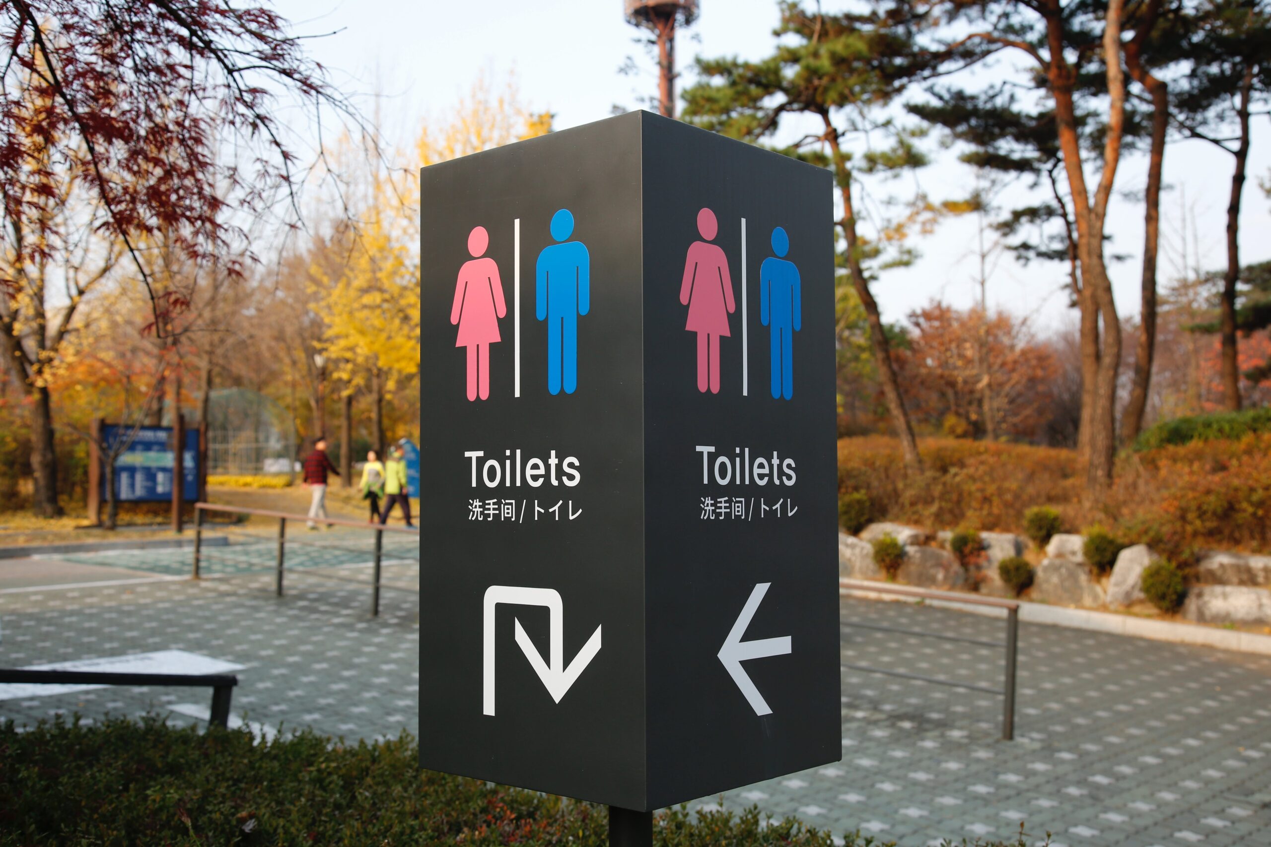 Sign for male and female toilet