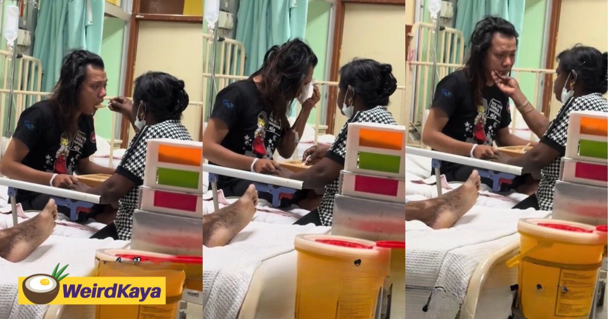 Touching video shows m'sian aunty lovingly feeding patient at johor hospital | weirdkaya