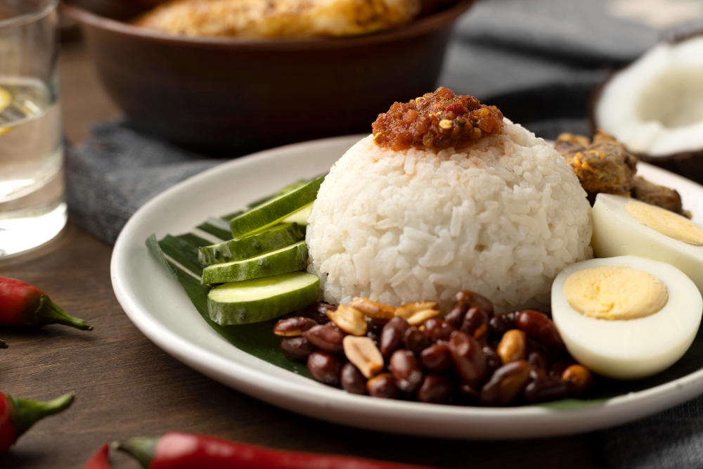 Traditional-nasi-lemak-meal-assortment