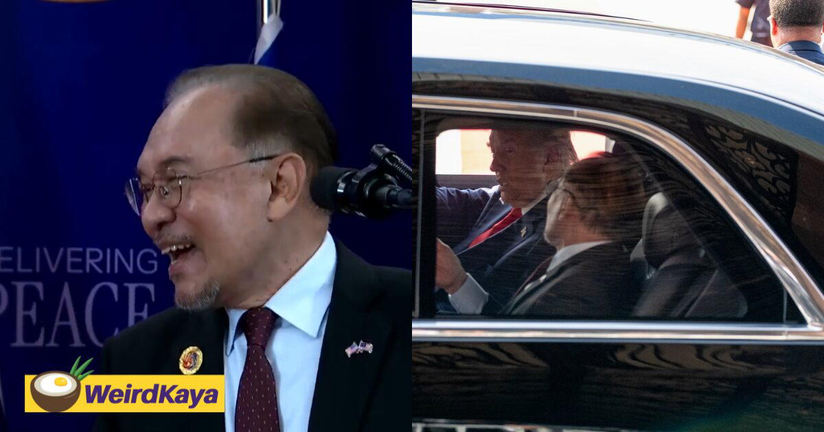 Trump Breaks Security Protocol, Invites Anwar To Ride In His Car “The Beast”