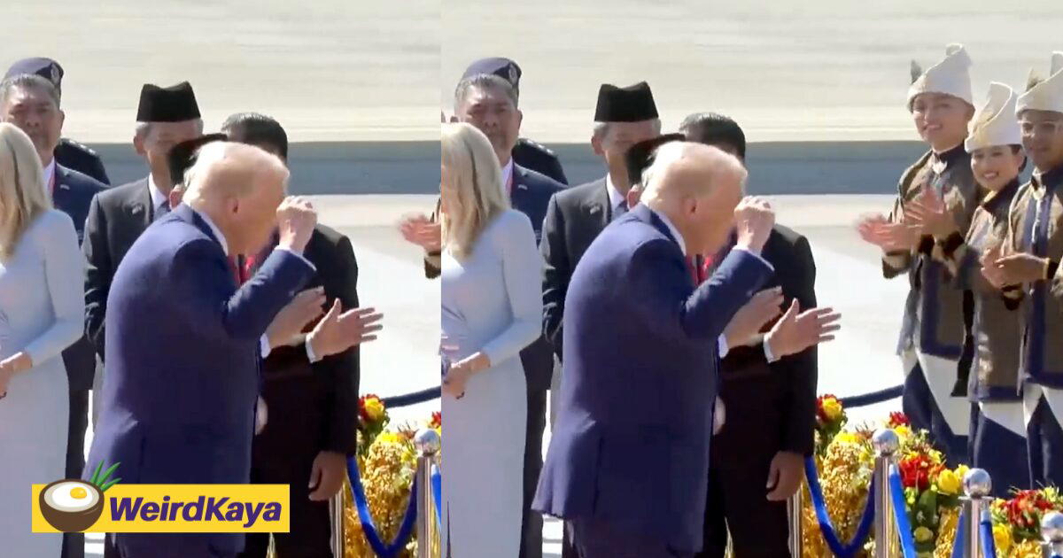 Trump Touches Down In M’sia, Hears Music & Starts Dancing At KLIA Welcome
