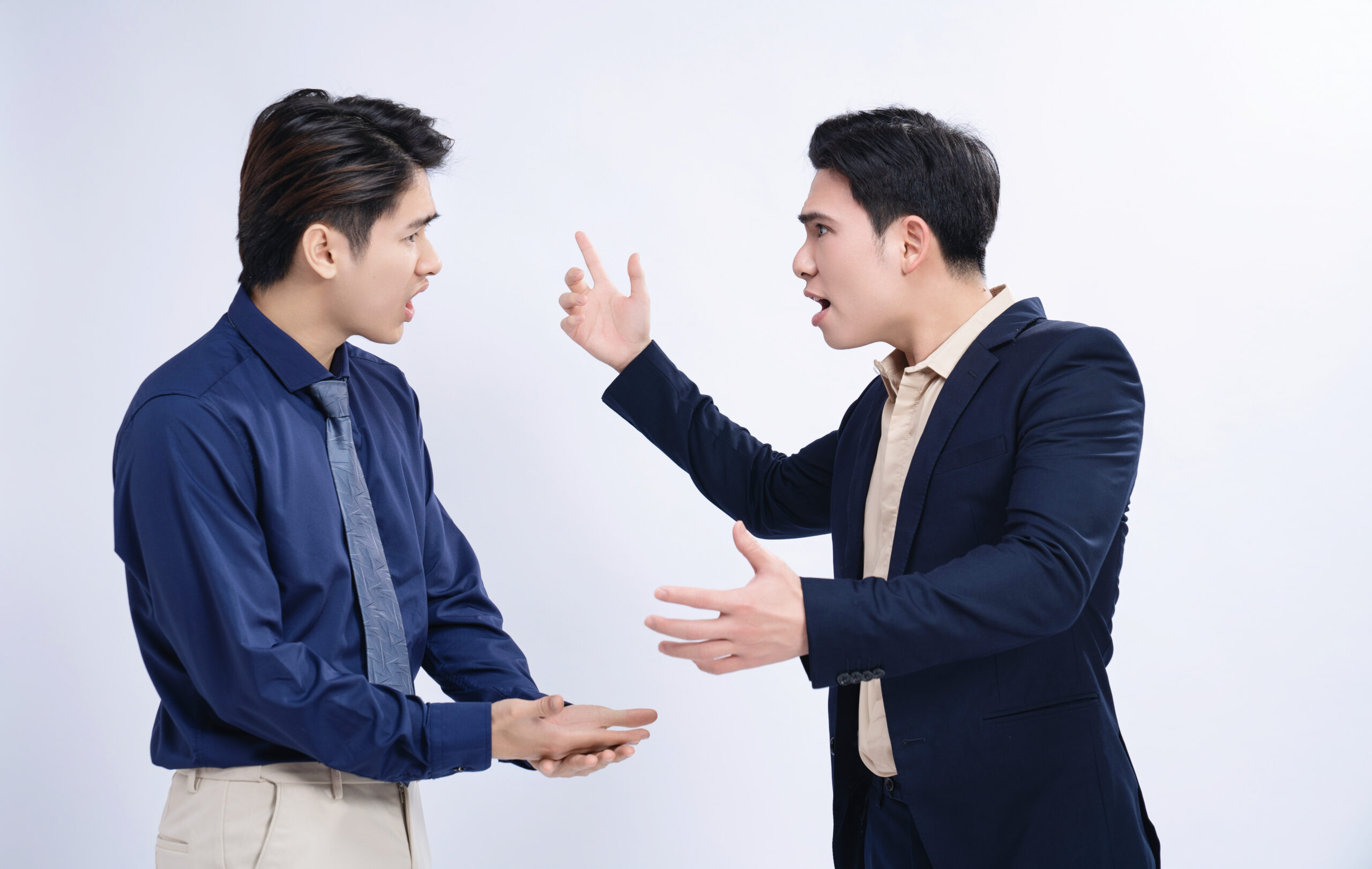 Two men arguing with each other
