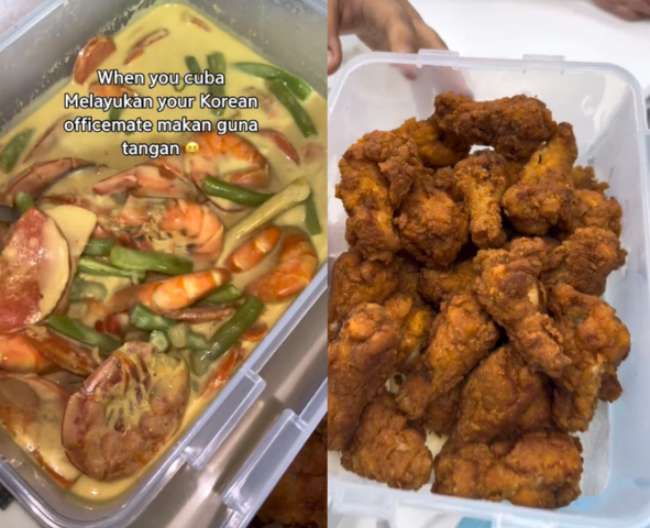 Udang masak lemak & fried chicken