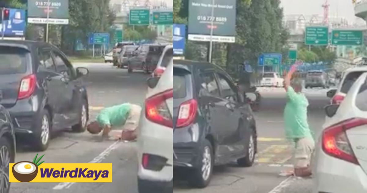 M'sian uncle seen begging drivers on his knees to buy tissue paper in kl￼ | weirdkaya
