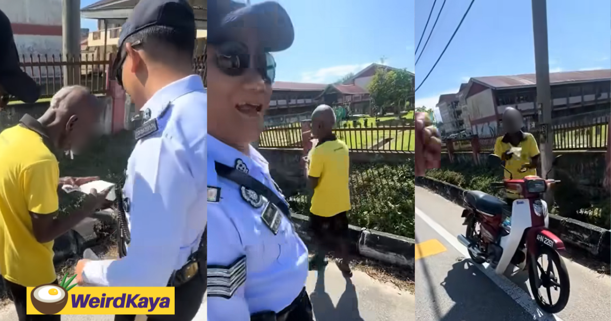 Uncle Laughs After Getting Summon For Not Wearing A Helmet